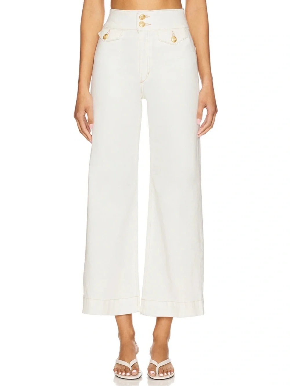 Joe's - The Ellia Ankle Wide Leg Jeans - Milk